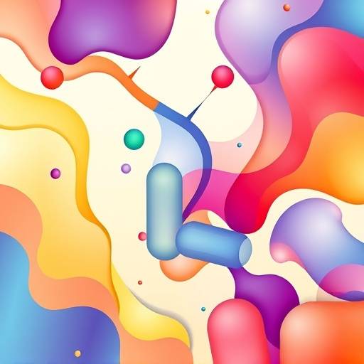 Grafica astratta che simboleggia la connessione universale e l'inclusivit&agrave; digitale, con forme fluide e colori che rappresentano diverse tecnologie assistive.