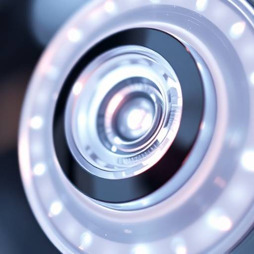 Primo piano elegante del nuovo prodotto 'Aura' con effetti di luce dinamici