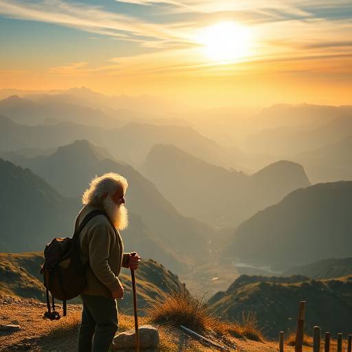 Un anziano pastore che osserva il panorama montano, parte del mini-documentario 'Le Voci della Montagna'